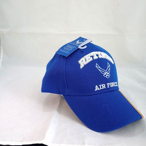 U.S. Air Force Retired Wings Cap Royal Blue Embroidered New 6 Panel - Picture 2 of 7